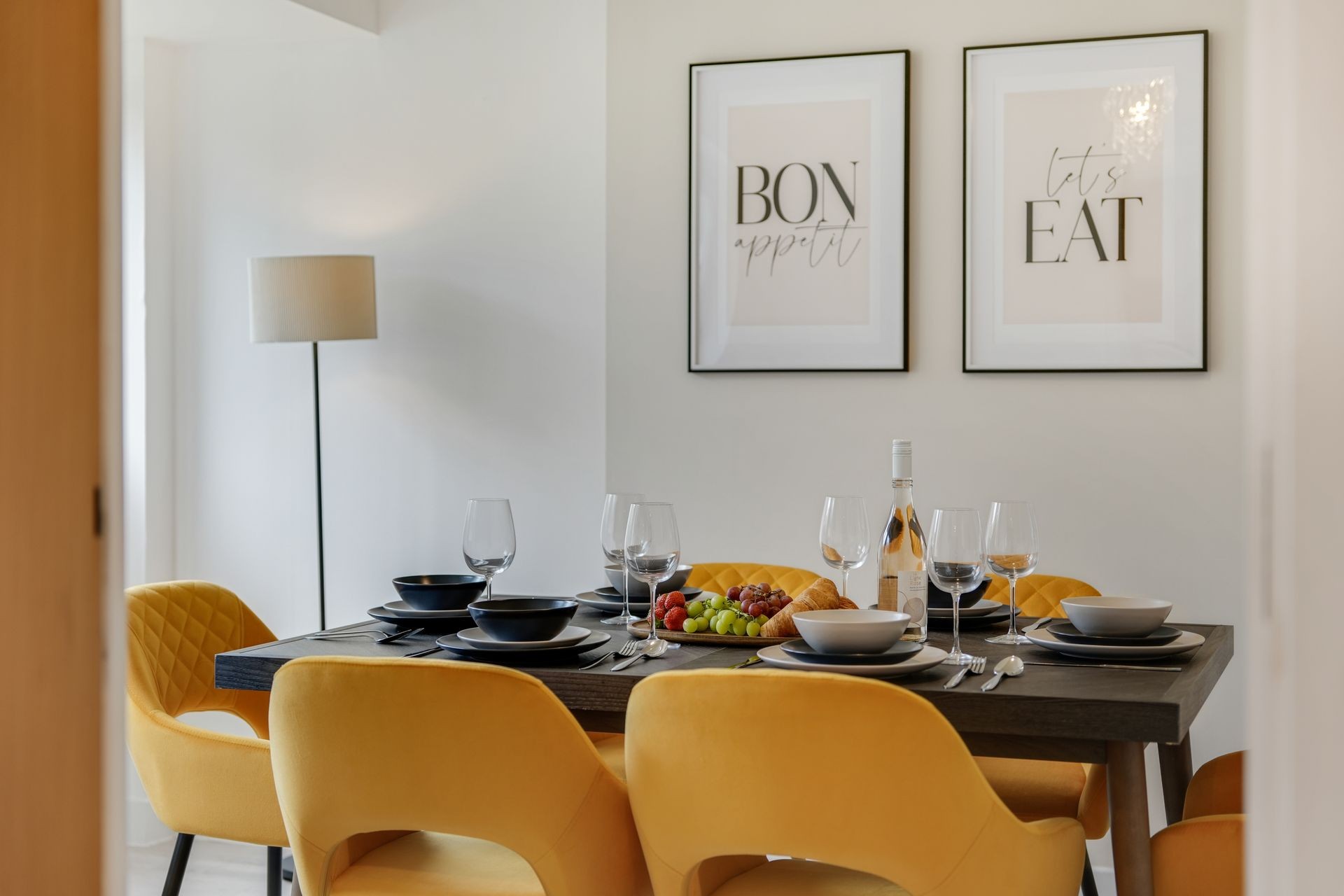 Professional Airbnb photos showing eating area