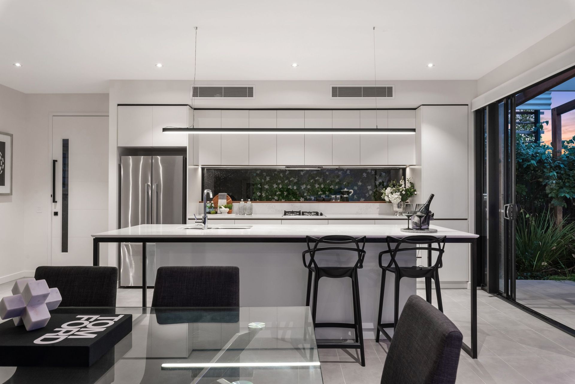 Interior shot of modern kitchen